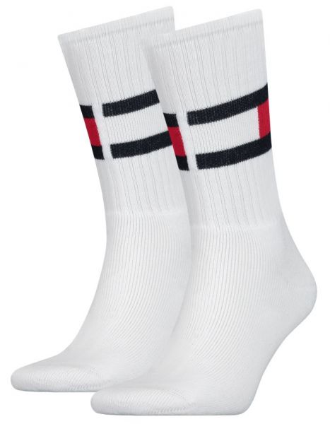 Teniso kojinės Tommy Hilfiger Flag 1P - white
