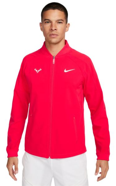 Pánske mikiny Nike Court Dri-Fit Rafa Jacket - siren red/white
