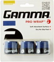 Tenisa overgripu Gamma Pro Wrap blue 3P