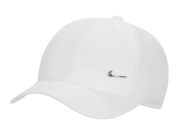 Berretto da tennis Nike Dri-Fit Club Unstructured Metal Swoosh Youth Cap - Bianco