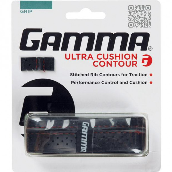 Owijki tenisowe bazowe Gamma Ultra Cushion Contour 1P black