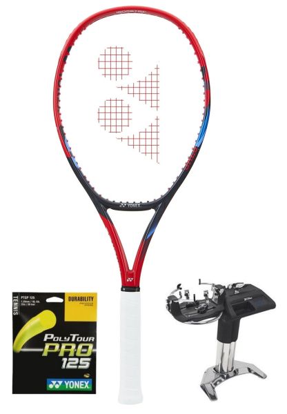 Tennisschläger Yonex VCORE 100L (280 g) SCARLET + Besaitung + Serviceleistung