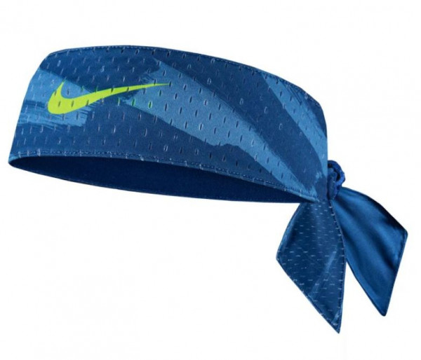 Bandana tenisowa Nike Dri-Fit Head Tie Reversible M - court blue/dutch blue/volt