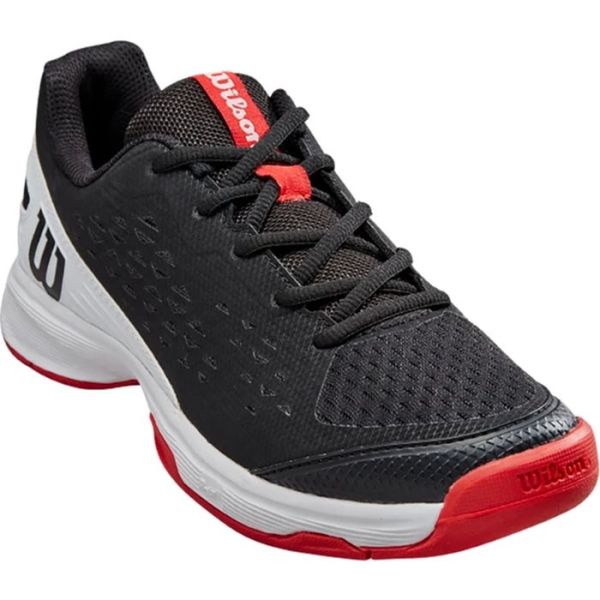 Chaussures de tennis pour juniors Wilson Rush Pro JR L - black/white/wilson red