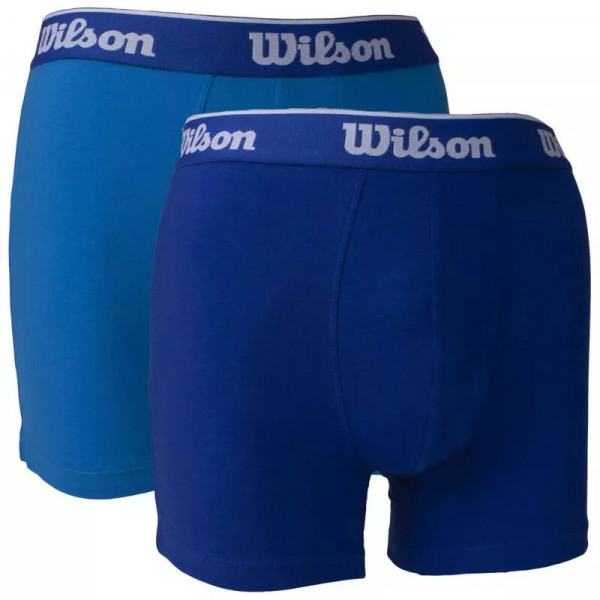 Męskie bokserki sportowe Wilson Cotton Stretch Boxer Brief 2P - directoire blue/surf the web