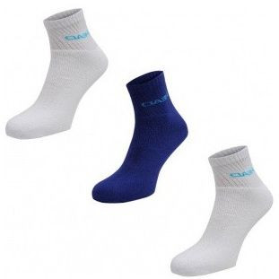 Socks Head Quarter 3P - cyan blue/white