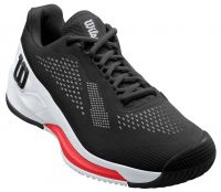 Vīriešiem tenisa apavi Wilson Rush Pro 4.0 M - black/white/poppy red