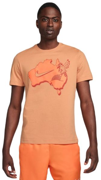 Herren Tennis-T-Shirt Nike Court Tennis T-Shirt - amber brown