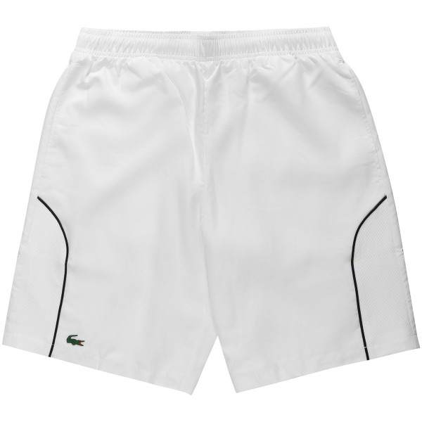  Lacoste Men’s SPORT Mesh Panels Lightweight Tennis Shorts - white/black/bl