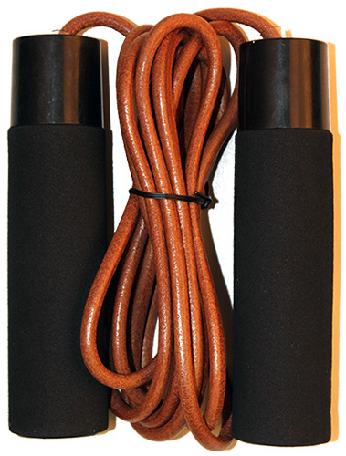 Skákací švihadlo Pro's Pro Leather Jump Rope with Weight