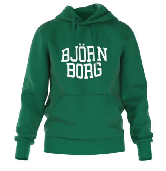 Herren Tennissweatshirt Björn Borg Essential Hoodie - verdant green