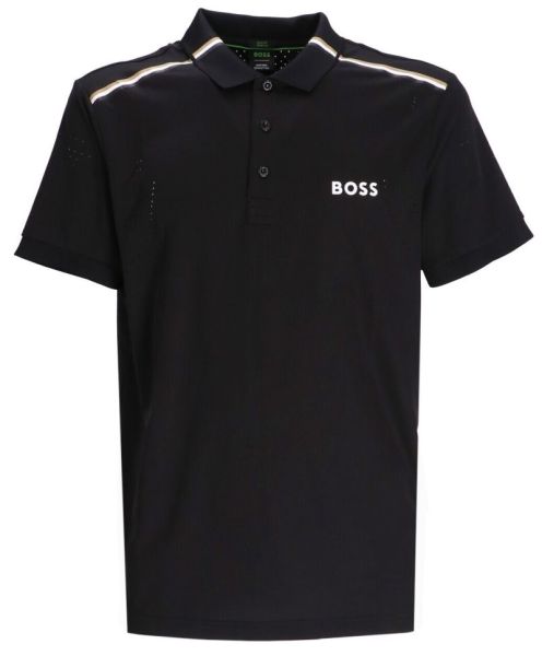 Pánské tenisové polo tričko BOSS x Matteo Berrettini Patteo MB Slim Fit Polo Shirt - black