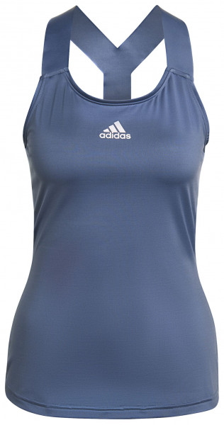 Damen Tennistop Adidas Y-Tank Top W - crew blue/white