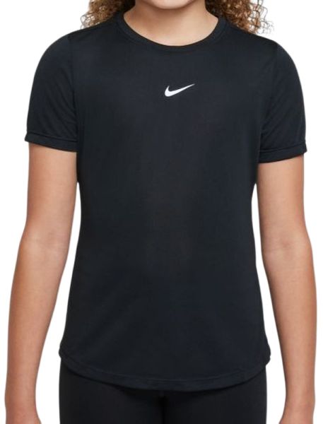 Majica kratkih rukava za djevojčice Nike Dri-Fit One SS Top G - black/white