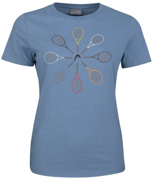 Marškinėliai moterims Head Racquet T-Shirt W - infinity blue