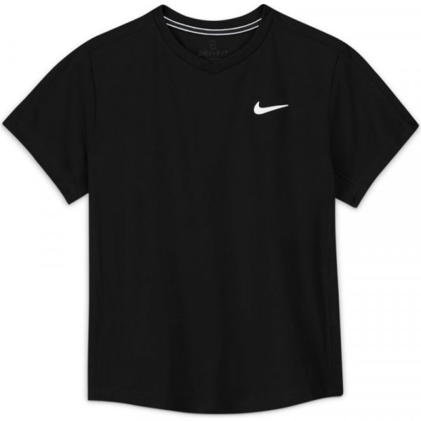 Jungen T-Shirt  Nike Court Dri-Fit Victory SS Top B - black/black/white