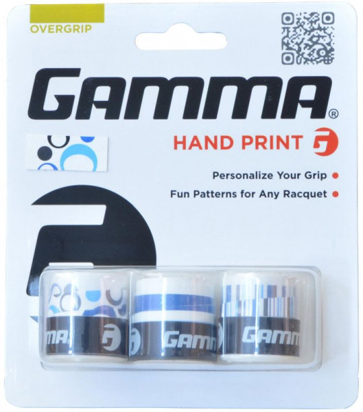  Gamma Hand Print (3 vnt.) - white/blue