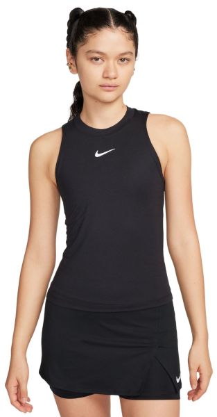 Top da tennis da donna Nike Court Dri-Fit Advantage Tank - black/black/white