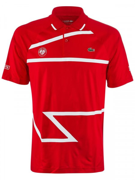  Lacoste Men's SPORT Roland Garros x Novak Djokovic Polo Shirt - red/white