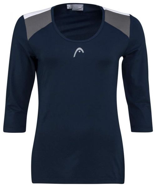 Tricouri cu mânecă lungă dame Head Club 22 Tech 3/4 Shirt W - dark blue