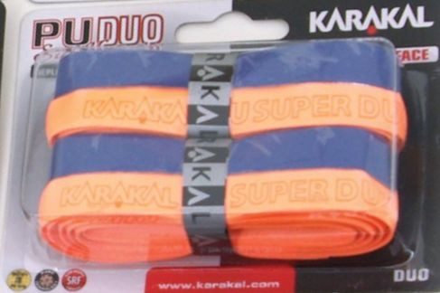 Pagrindinės koto apvijos skvošui Karakal PU Super Grip Duo (2 szt.) - purple/orange