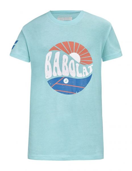 Boys' t-shirt Babolat Exercise Vintage Tee Boy - angel blue heather