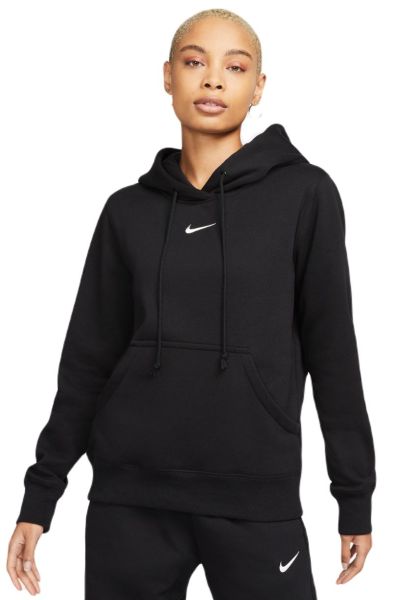 Damen Tennissweatshirt Nike Sportwear Phoenix Fleece Hoodie - black/sail