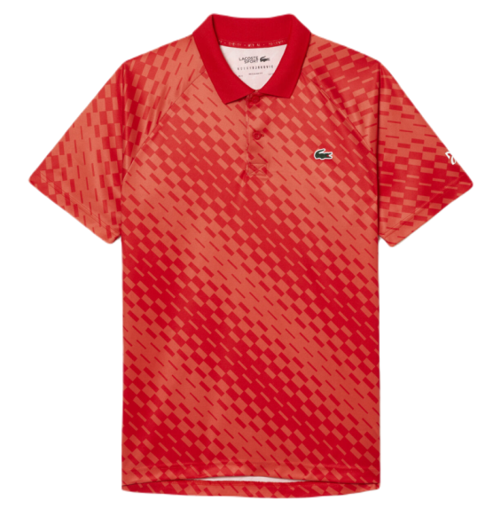  Lacoste Tennis x Novak Djokovic Printed Polo-Dry Technology - red/orange