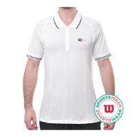 Pánské tenisové polo tričko Wilson Series Seamless Polo - bright white