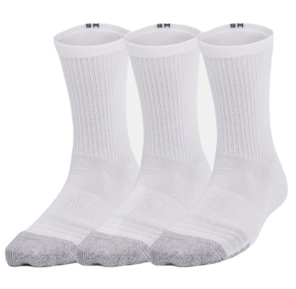 Чорапи Under Armour Kid's HeatGear 3P Crew Socks - white/steel