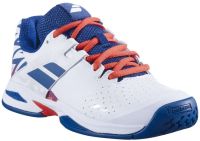 Chaussures de tennis pour juniors Babolat Propulse All Court Junior Boy - white/estate blue