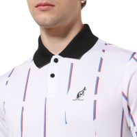 Férfi teniszpolo Australian Ace Polo Shirt With Stripes - bianco Férfi teniszpolo Australian Ace Polo Shirt With Stripes - bianco