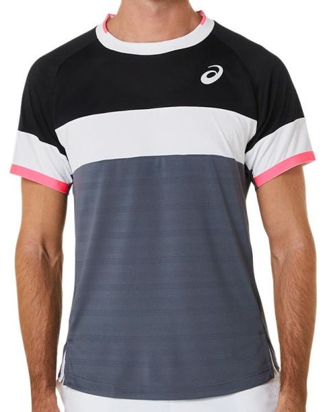 Herren Tennis-T-Shirt Asics Match SS Top - performance black/carrier grey