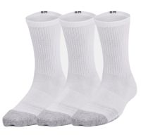 Čarape za tenis Under Armour Kid's HeatGear 3P Crew Socks - white/steel