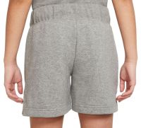 Dievčenské šortky Nike Sportswear Club FT 5 Short - carbon heather/white Dievčenské šortky Nike Sportswear Club FT 5 Short - carbon heather/white