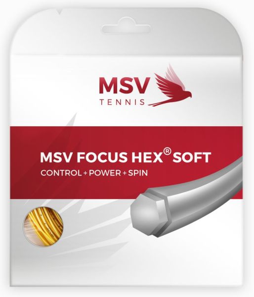 Teniso stygos MSV Focus Hex Soft (12 m) - yellow