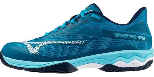 Chaussures de tennis pour hommes Mizuno Wave Exceed Light 2 AC - moroccan blue/white/bluejay