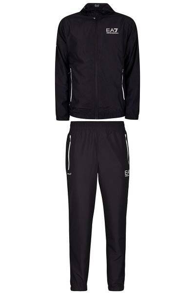 Tenisa treniņtērps vīriešiem EA7 Man Woven Tracksuit - black