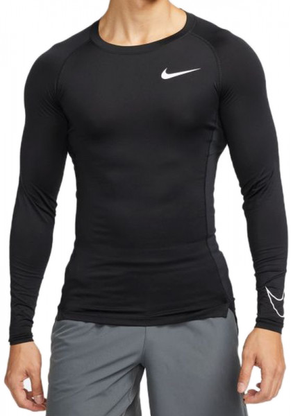 Męska odzież kompresyjna Nike Pro Dri-Fit Tight Top LS M - black/white