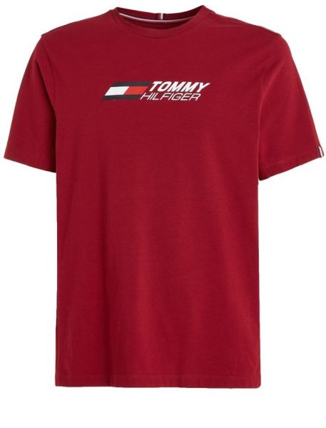 Camiseta para hombre Tommy Hilfiger Essentials Big Logo Short Sleeve Tee - rouge