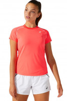 Damen T-Shirt Asics Court W Piping Short Sleeve - diva pink
