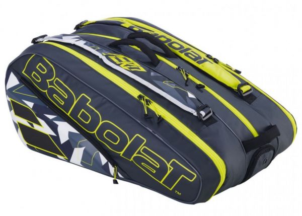 Tennis Bag Babolat Pure Aero RHX12 - grey/yellow/white