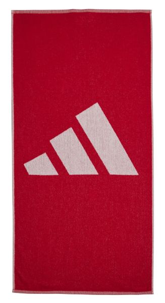 Asciugamano da tennis Adidas 3BAR Towel Small - red/white