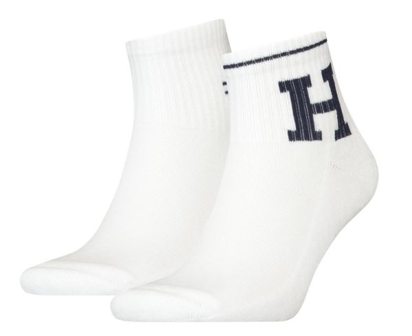 Ponožky Tommy Hilfiger Quarter Sport Patch 2P - white