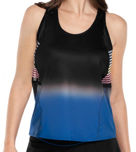 Women's top Lucky in Love Neon Lights Glow Up Tank - electric blue