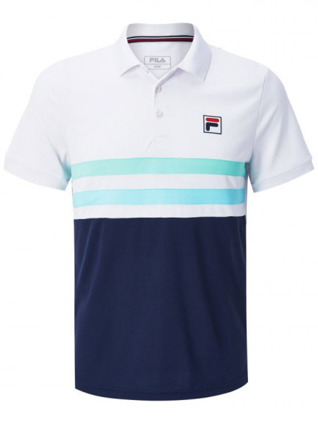 Pánské tenisové polo tričko Fila Polo Nelio M - white/peacoat blue