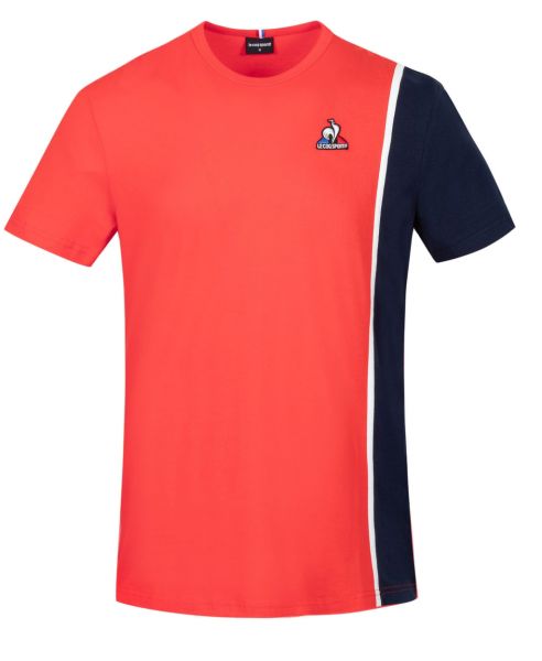 Herren Tennis-T-Shirt Le Coq Sportif Saison 1 Tee SS No.1 M - tech red/bleu nuit
