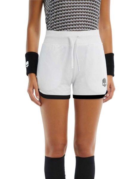 Pantaloncini da tennis da donna Hydrogen Tech Shorts - white/black