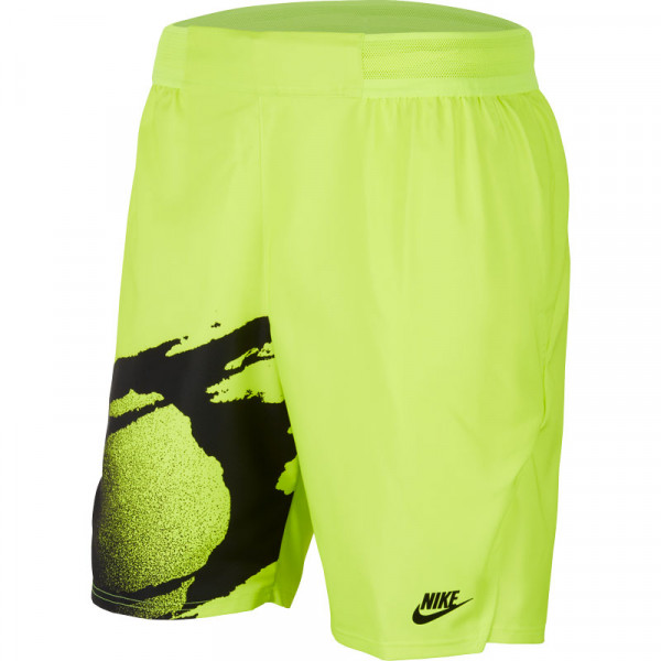  Nike Court Slam Short NY - hot lime/black