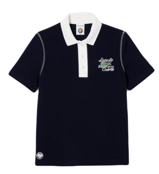 Dámské polo tričko Lacoste Sport Roland Garros Edition Cotton Pique Polo Shirt - navy blue/white